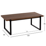 ΤΡΑΠΕΖΙ ΣΑΛΟΝΙΟΥ SHABEN HM9585.04 MDF ΚΑΡΥΔΙ ΞΥΛΟ-ΜΑΥΡΗ ΜΕΤΑΛΛΙΚΗ ΒΑΣΗ