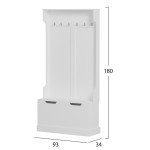 ΕΠΙΠΛΟ ΕΙΣΟΔΟΥ KAYLOR HM2475.03 ΜΕ ΚΡΕΜΑΣΤΡΕΣ&ΑΠΟΘ.ΧΩΡΟ-MDF ΣΕ ΛΕΥΚΟ 9