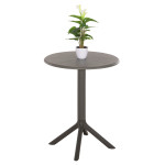 ΤΡΑΠΕΖΙ ΠΟΛΥΠΡΟΠΥΛΕΝΙΟΥ ΣΤΡΟΓΓΥΛΟ TERRIN HM6124.15 OLIVE GREEN Φ60x75Υ