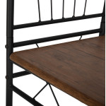 ΣΕΤ ΤΡΑΠΕΖΑΡΙΑΣ 5ΤΜΧ PEARY HM9416.11 ΜΕΤΑΛΛΟ ΜΑΥΡΟ-MDF ΚΑΡΥΔΙ 110x60x7