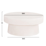 ΤΡΑΠΕΖΙ ΣΑΛΟΝΙΟΥ ΣΤΡΟΓΓΥΛΟ ΣΕΙΡΑ SANTORINI HM18050 MDF ΣΕ ΥΠΟΛΕΥΚΟ ΧΡΩ
