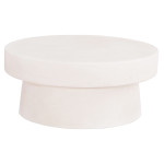 ΤΡΑΠΕΖΙ ΣΑΛΟΝΙΟΥ ΣΤΡΟΓΓΥΛΟ ΣΕΙΡΑ SANTORINI HM18050 MDF ΣΕ ΥΠΟΛΕΥΚΟ ΧΡΩ
