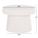 ΤΡΑΠΕΖΙ ΣΑΛΟΝΙΟΥ ΣΤΡΟΓΓΥΛΟ ΣΕΙΡΑ SANTORINI HM18051 MDF ΣΕ ΥΠΟΛΕΥΚΟ ΧΡΩ