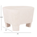 ΤΡΑΠΕΖΙ ΣΑΛΟΝΙΟΥ ΣΕΙΡΑ SANTORINI HM18053 MDF ΣΕ ΥΠΟΛΕΥΚΟ ΧΡΩΜΑ 54x61x4