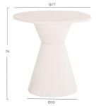 ΤΡΑΠΕΖΙ ΤΡΑΠΕΖΑΡΙΑΣ ΣΤΡΟΓΓΥΛΟ ΣΕΙΡΑ SANTORINI HM18055 MDF ΥΠΟΛΕΥΚΟ ΧΡΩ