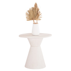 ΤΡΑΠΕΖΙ ΤΡΑΠΕΖΑΡΙΑΣ ΣΤΡΟΓΓΥΛΟ ΣΕΙΡΑ SANTORINI HM18055 MDF ΥΠΟΛΕΥΚΟ ΧΡΩ