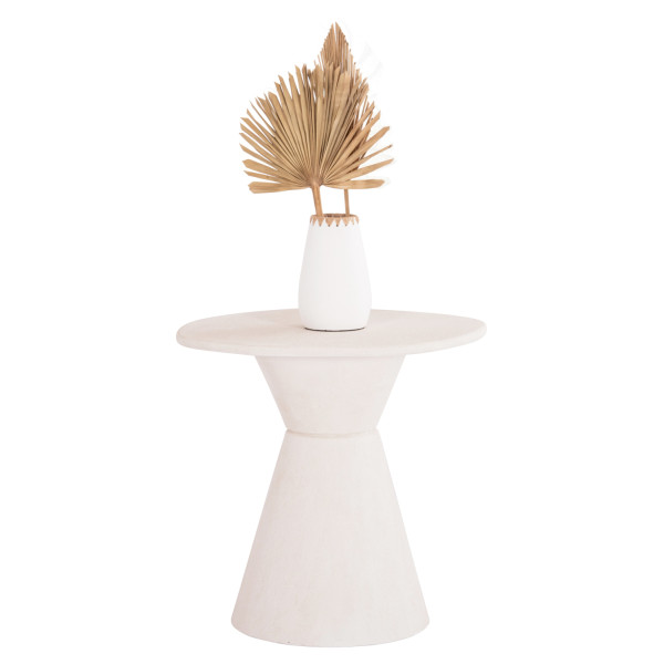 ΤΡΑΠΕΖΙ ΤΡΑΠΕΖΑΡΙΑΣ ΣΤΡΟΓΓΥΛΟ ΣΕΙΡΑ SANTORINI HM18055 MDF ΥΠΟΛΕΥΚΟ ΧΡΩ
