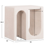 ΤΡΑΠΕΖΙ ΣΑΛΟΝΙΟΥ ΣΕΙΡΑ SANTORINI HM18070 MDF ΣΕ ΥΠΟΛΕΥΚΟ ΧΡΩΜΑ 48x38x4