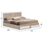 ΚΡΕΒΑΤΙ CAPRI HM312.16 ΜΕ 2 ΣΥΡΤΑΡΙΑ SONAMA ΛΕΥΚΟ ΓΙΑ ΣΤΡΩΜΑ 150x200 ε