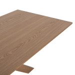 ΤΡΑΠΕΖΙ PAOLO HM9853 MDF ΜΕ ΚΑΠΛΑΜΑ ΦΡΑΞΙΝΟΥ-ΠΟΔΙΑ RUBBERWOOD-ΦΥΣΙΚΟ 1