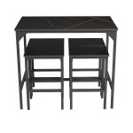 ΣΕΤ ΤΡΑΠΕΖΑΡΙΑ ΜΠΑΡ 5ΤΜΧ BOXY HM9882.13 ΜΑΥΡΟ ΜΕΤΑΛΛΟ-ΜΕΛΑΜΙΝΗ ΜΑΥΡΟ Μ