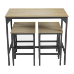 ΣΕΤ ΤΡΑΠΕΖΑΡΙΑ ΜΠΑΡ 5ΤΜΧ BOXY HM9882.01 ΜΑΥΡΟ ΜΕΤΑΛΛΟ-ΜΕΛΑΜΙΝΗ ΣΕ SONA