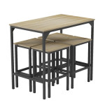 ΣΕΤ ΤΡΑΠΕΖΑΡΙΑ ΜΠΑΡ 5ΤΜΧ BOXY HM9882.01 ΜΑΥΡΟ ΜΕΤΑΛΛΟ-ΜΕΛΑΜΙΝΗ ΣΕ SONA