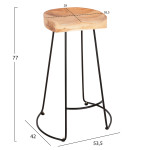 ΣΚΑΜΠΟ BAR ELEANOR HM8363.21 ΜΑΣΙΦ ΞΥΛΟ ΑΚΑΚΙΑΣ-ΜΕΤΑΛ.ΣΚΕΛΕΤΟΣ 53,5x42