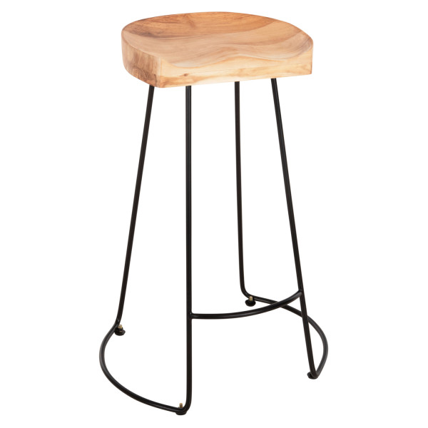 ΣΚΑΜΠΟ BAR ELEANOR HM8363.21 ΜΑΣΙΦ ΞΥΛΟ ΑΚΑΚΙΑΣ-ΜΕΤΑΛ.ΣΚΕΛΕΤΟΣ 53,5x42