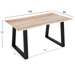 ΤΡΑΠΕΖΙ ΤΡΑΠΕΖΑΡΙΑΣ MONTANA SLIM HM8163.21 ΞΥΛΟ ΑΚΑΚΙΑΣ ΣΕ ΑΝΟΙΧΤΟ ΦΥΣ