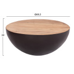ΔΙΑΚΟΣΜΗΤΙΚΟ ΤΡΑΠΕΖΙ ΣΑΛΟΝΙΟΥ BOWL Φ89,5X39Yεκ. RUSTY ΜΕ ΞΥΛΟ ΑΚΑΚΙΑΣ