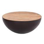 ΔΙΑΚΟΣΜΗΤΙΚΟ ΤΡΑΠΕΖΙ ΣΑΛΟΝΙΟΥ BOWL Φ89,5X39Yεκ. RUSTY ΜΕ ΞΥΛΟ ΑΚΑΚΙΑΣ