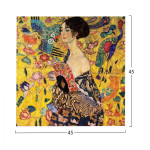 ΠΙΝΑΚΑΣ ΚΑΜΒΑΣ ΤΥΠΟΥ LADY WITH FAN HM7199.04 45x45x3 εκ.
