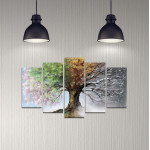 ΠΕΝΤΑΠΤΥΧΟΣ ΠΙΝΑΚΑΣ MDF FOUR SEASONS HM7206.05 100X60x0,3 εκ.