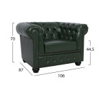 ΠΟΛΥΘΡΟΝΑ T.CHESTERFIELD HM3011.08 ΤΕΧΝΟΔΕΡΜΑ ΚΥΠΑΡΙΣΣΙ 106x87x70 εκ.