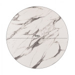 ΕΠΙΦΑΝΕΙΑ ΤΡΑΠΕΖΙΟΥ HPL HM5841.11 MARBLE WHITE-GREY Φ60 εκ. ΠΑΧΟΥΣ 12m