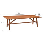 ΤΡΑΠΕΖΙ ΤΡΑΠΕΖΑΡΙΑΣ GROOVE HM9453.01 ΑΠΟ ΞΥΛΟ ΤΕΑΚ ΚΑΡΥΔΙ 260x120x79,5