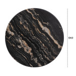 ΕΠΙΦΑΝΕΙΑ ΤΡΑΠΕΖΙΟΥ Φ60Χ2.5εκ. 5787 WERZALIT BLACK GOLD MARBLE HM5227.