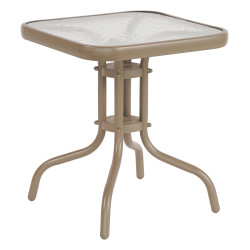 ΤΡΑΠΕΖΙ ΒΟΗΘΗΤΙΚΟ FIGO HM6067.04 ΜΕΤΑΛΛΙΚΟ ΣΑΜΠΑΝΙ-ΓΥΑΛΙΝΗ ΕΠΙΦΑΝΕΙΑ 4