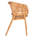 ΠΟΛΥΘΡΟΝΑ KENLEE HM9872 ΦΡΑΞΙΝΟΣ ΚΑΙ ΦΥΣΙΚΟ RATTAN RATTAN ΣΕ ΦΥΣΙΚΟ 57