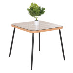 ΤΡΑΠΕΖΙ ΤΕΤΡΑΓΩΝΟ ALLEGRA HM5536.11 ΜΕΤΑΛ.ΜΑΥΡΟ-P.E. RATTAN ΦΥΣΙΚΟ 79,