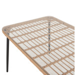 ΤΡΑΠΕΖΙ ΟΡΘΟΓΩΝΙΟ ALLEGRA HM5537.11 ΜΕΤΑΛ.ΜΑΥΡΟ-P.E. RATTAN ΦΥΣΙΚΟ 139