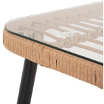 ΤΡΑΠΕΖΙ ΟΡΘΟΓΩΝΙΟ ALLEGRA HM5537.11 ΜΕΤΑΛ.ΜΑΥΡΟ-P.E. RATTAN ΦΥΣΙΚΟ 139