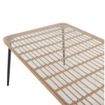 ΤΡΑΠΕΖΙ ΟΡΘΟΓΩΝΙΟ ALLEGRA HM5538.11 ΜΕΤΑΛ.ΜΑΥΡΟ-P.E. RATTAN ΦΥΣΙΚΟ 159