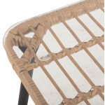 ΤΡΑΠΕΖΙ ΟΡΘΟΓΩΝΙΟ ALLEGRA HM5538.11 ΜΕΤΑΛ.ΜΑΥΡΟ-P.E. RATTAN ΦΥΣΙΚΟ 159