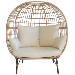 ΠΟΛΥΘΡΟΝΑ ΦΩΛΙΑ MIAMI 2 ΑΤΟΜΩΝ ΤΥΠΟΥ RATTAN HM5870.01 130x80x157Υ εκ.
