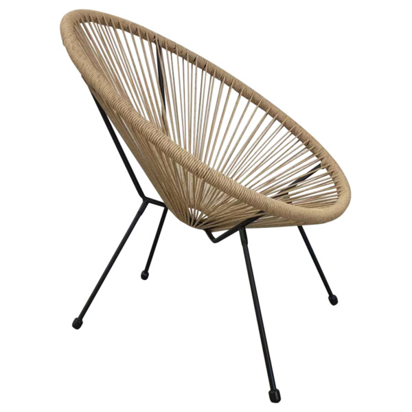 ΠΟΛΥΘΡΟΝΑ ACAPULCO Τ. ΦΩΛΙΑ ΜΕΤΑΛΛΟ ΜΑΥΡΟ ΜΕ TWISTED WICKER HM5871.01