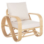ΠΟΛΥΘΡΟΝΑ BARONESS HM9813 ΦΥΣΙΚΟ RATTAN ΚΑΙ ΛΕΥΚΑ ΜΑΞΙΛΑΡΙΑ 81x90x92Yε