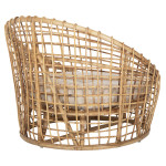ΠΟΛΥΘΡΟΝΑ ENTO HM9814 RATTAN ΣΕ ΦΥΣΙΚΟ-ΛΕΥΚΟ ΜΑΞΙΛΑΡΙ 103x92x81Yεκ.