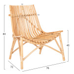 ΚΑΡΕΚΛΑ ΕΞΩΤ.ΧΩΡΟΥ CELLION HM9812.01 ΡΑΒΔΟΙ RATTAN ΣΕ ΦΥΣΙΚΟ ΧΡΩΜΑ 76x