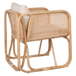 ΠΟΛΥΘΡΟΝΑ WENDY HM9816 RATTAN ΣΕ ΦΥΣΙΚΟ ΧΡΩΜΑ-ΛΕΥΚΑ ΜΑΞΙΛΑΡΙΑ 73x72x84