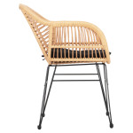 ΠΟΛΥΘΡΟΝΑ ΜΕ ΜΑΞΙΛΑΡΙ ΜΕΤΑΛΛΙΚΗ ALLEGRA HM5450.31 ΜΕ WICKER ΜΠΕΖ 58x59