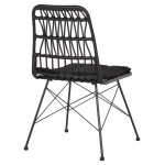 ΚΑΡΕΚΛΑ ΕΞ.ΧΩΡΟΥ ALLEGRA HM5453.12 ΜΕΤΑΛΛΟ-ΜΑΞΙΛΑΡΙ-WICKER ΜΑΥΡΟ 52x52