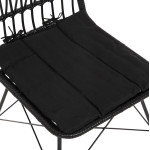 ΚΑΡΕΚΛΑ ΕΞ.ΧΩΡΟΥ ALLEGRA HM5453.12 ΜΕΤΑΛΛΟ-ΜΑΞΙΛΑΡΙ-WICKER ΜΑΥΡΟ 52x52