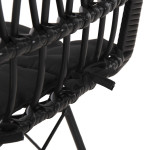 ΚΑΡΕΚΛΑ ΕΞ.ΧΩΡΟΥ ALLEGRA HM5453.12 ΜΕΤΑΛΛΟ-ΜΑΞΙΛΑΡΙ-WICKER ΜΑΥΡΟ 52x52