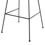 ΣΚΑΜΠΟ ΜΠΑΡ ALLEGRA HM5455.11 ΜΕΤΑΛΛΟ&ΜΑΞΙΛΑΡΙ ΜΑΥΡΟ-WICKER ΜΠΕΖ 56x59