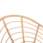 ΠΟΛΥΘΡΟΝΑ ΤΥΠΟΥ ΦΩΛΙΑ ΜΕΤΑΛΛΙΚΗ ALLEGRA HM5458.11 ΜΕ WICKER ΜΠΕΖ 73x78