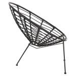 ΠΟΛΥΘΡΟΝΑ ΤΥΠΟΥ ΦΩΛΙΑ ΜΕΤΑΛΛΙΚΗ ALLEGRA HM5458.12 ΜΕ WICKER-ΜΑΥΡΟ 73x7