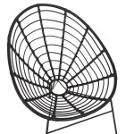 ΠΟΛΥΘΡΟΝΑ ΤΥΠΟΥ ΦΩΛΙΑ ΜΕΤΑΛΛΙΚΗ ALLEGRA HM5458.12 ΜΕ WICKER-ΜΑΥΡΟ 73x7