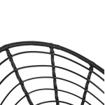 ΠΟΛΥΘΡΟΝΑ ΤΥΠΟΥ ΦΩΛΙΑ ΜΕΤΑΛΛΙΚΗ ALLEGRA HM5458.12 ΜΕ WICKER-ΜΑΥΡΟ 73x7